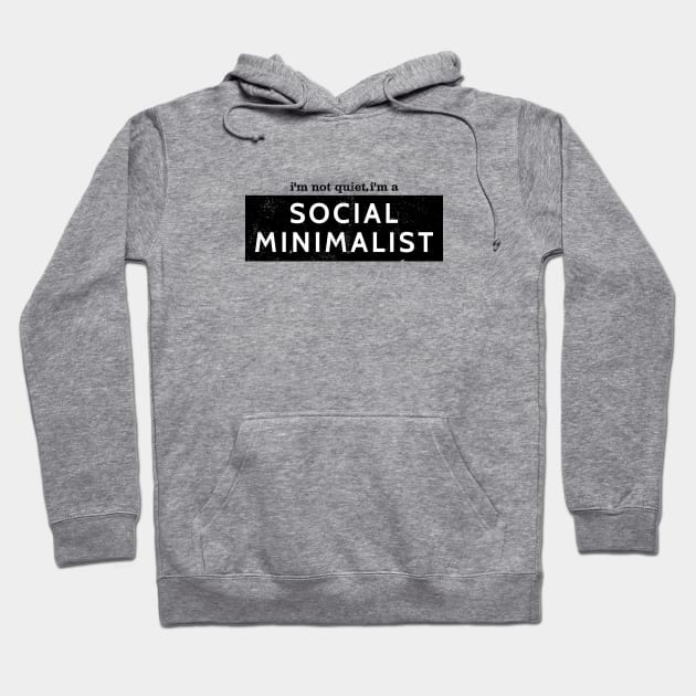 Introvert Graphic Designer Social Minimalist Hoodie by Commykaze